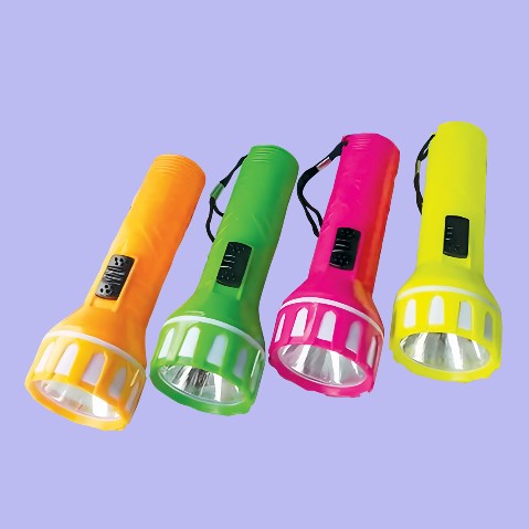 lampara led economica de mano de plastico en colores