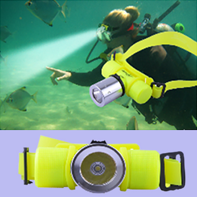 lampara para cabeza sumergible en color amarillo flourecente